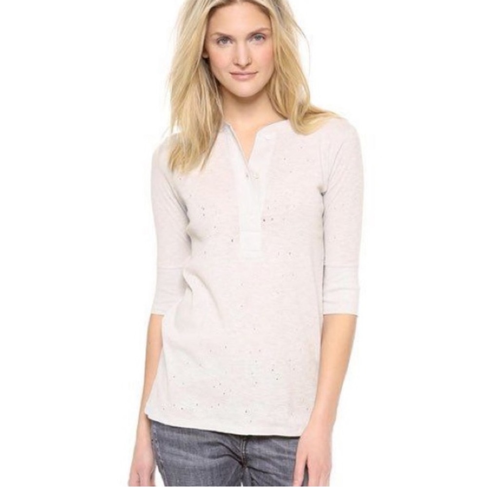 IRO jeans Ernesta distressed Henley shirt
